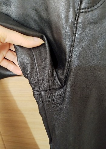 m Beden siyah Renk Deri Siyah Kadın Pantolon