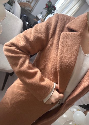 Taba Midi Kadın Yün Kaban - Görsel 4