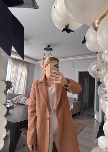 Taba Midi Kadın Yün Kaban - Görsel 3