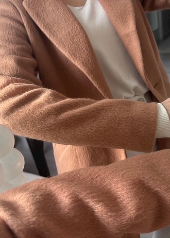 Taba Midi Kadın Yün Kaban - Görsel 6