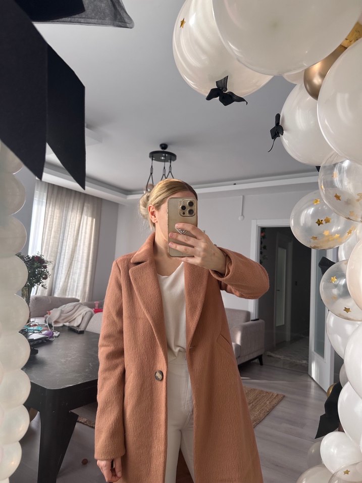 Taba Midi Kadın Yün Kaban - Görsel 3