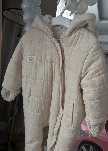 Kız Bebek Beyaz Kürklü Tulum - Görsel 2