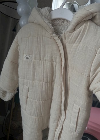 Kız Bebek Beyaz Kürklü Tulum - Görsel 4