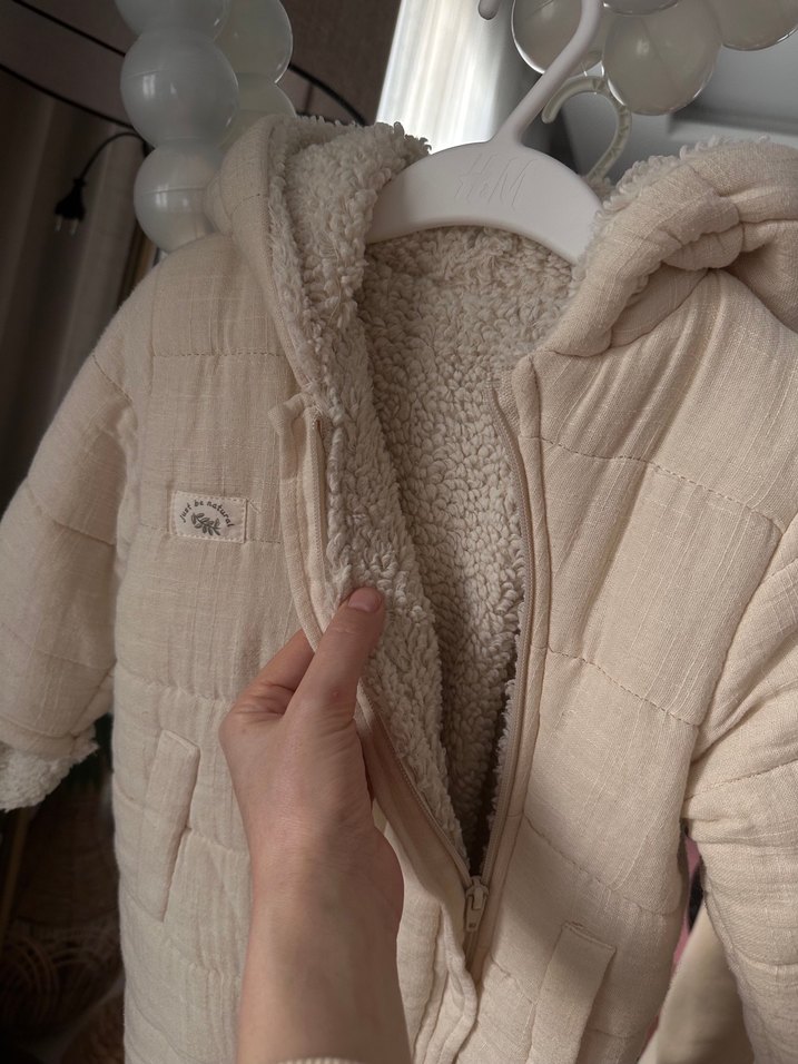 Kız Bebek Beyaz Kürklü Tulum - Görsel 5