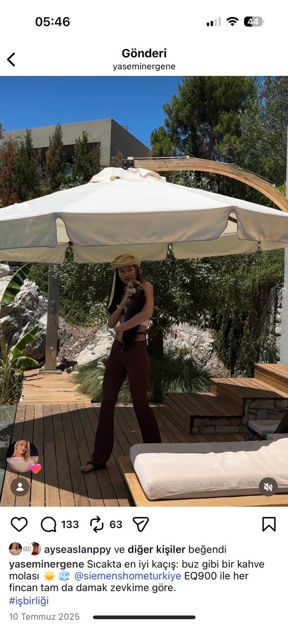 Kadın kahverengi ip detaylı esnek tayt - Görsel 4