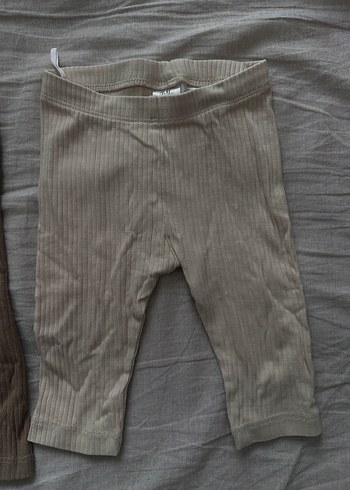 Kız Çocuk Bej Piliseli Pamuklu Tayt - Görsel 4