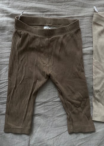 Kız Çocuk Bej Piliseli Pamuklu Tayt - Görsel 3