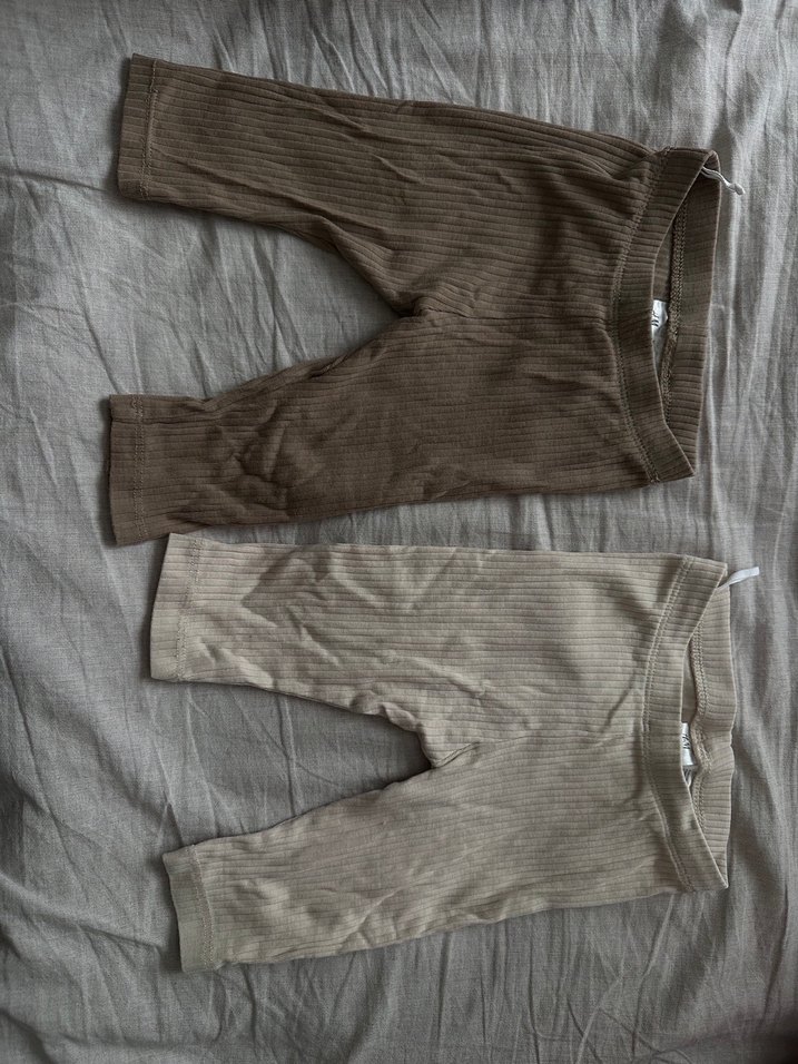 Kız Çocuk Bej Piliseli Pamuklu Tayt - Görsel 2