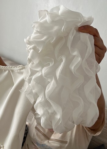 Beyaz Mini beyaz elbise - Görsel 2