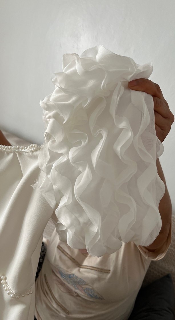 Beyaz Mini beyaz elbise - Görsel 2