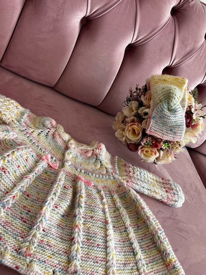 Kız Çocuk Çok Renkli Örgü elbise - Görsel 2