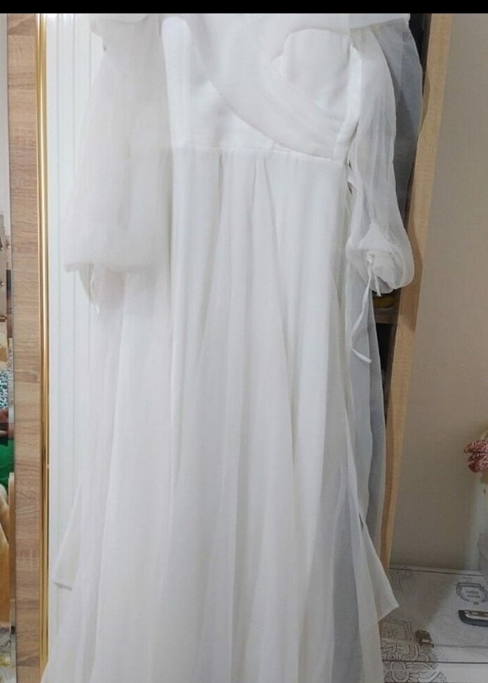 Beyaz nikah elbisesi - Görsel 2