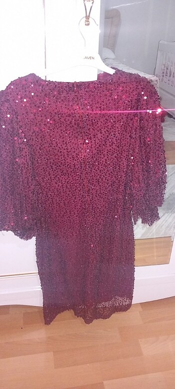 Pullu şık elbise  - Görsel 6