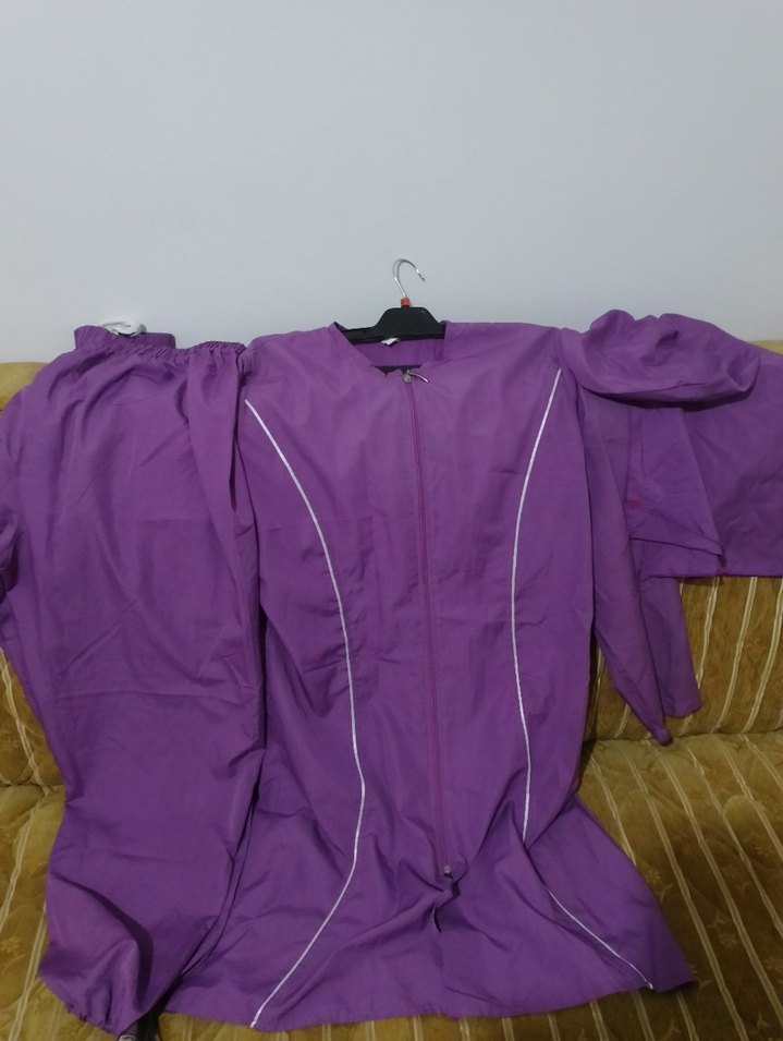 Mor Uzun Kollu Kadın haşema - Görsel 3