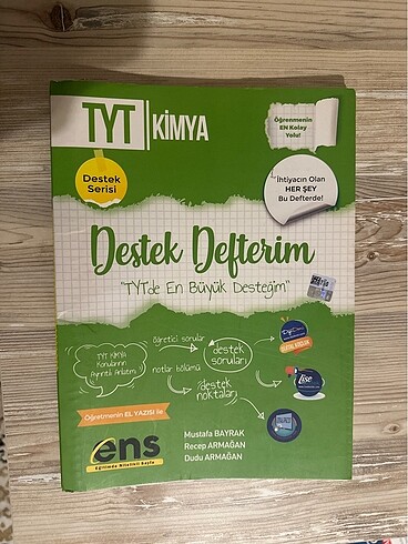 Ens yayınları tyt kimya destek defterim