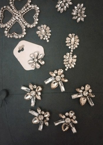 Siyah İşlemeli Boncuklu aplike büyük boyutlu - Görsel 14