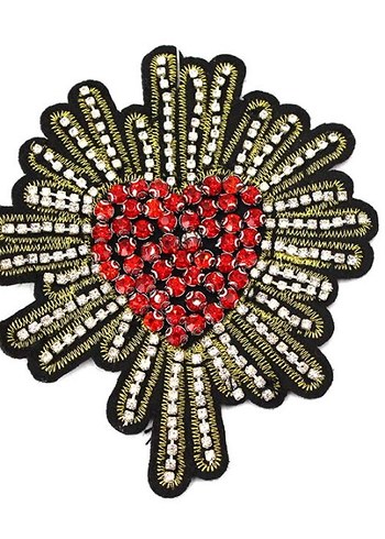 Siyah İşlemeli Boncuklu aplike büyük boyutlu - Görsel 9