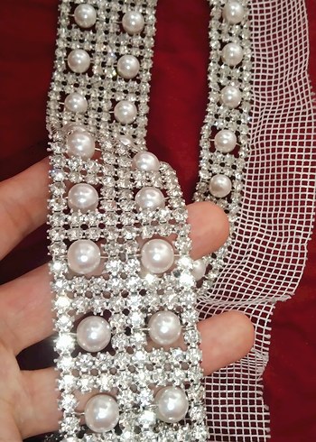 Siyah İşlemeli Boncuklu aplike büyük boyutlu - Görsel 17