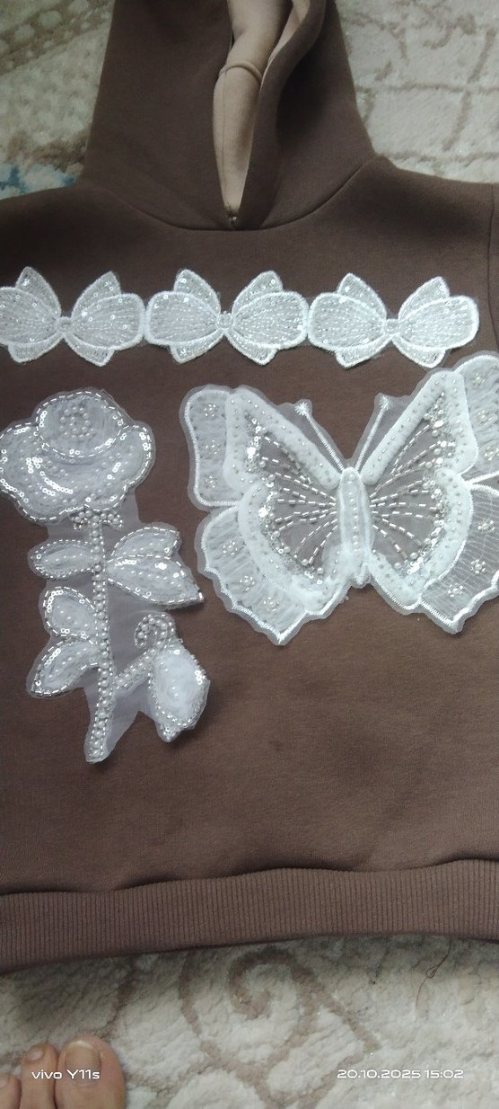 ütüle yapışan taşli aplikler - Görsel 5