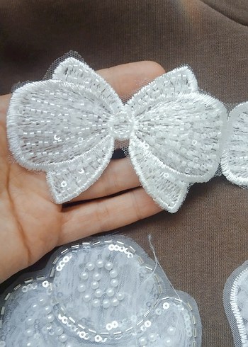 Boncuk İşlemeli Beyaz Vintage Düğün Aksesuarları tanesi 60 - Görsel 4