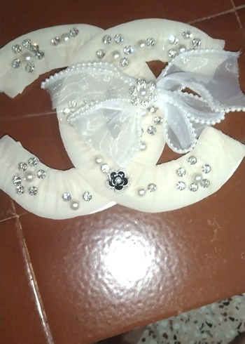 Boncuk İşlemeli Beyaz Vintage Düğün Aksesuarları tanesi 60 - Görsel 14