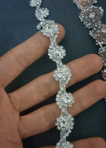 Boncuk İşlemeli Beyaz Vintage Düğün Aksesuarları tanesi 60 - Görsel 8