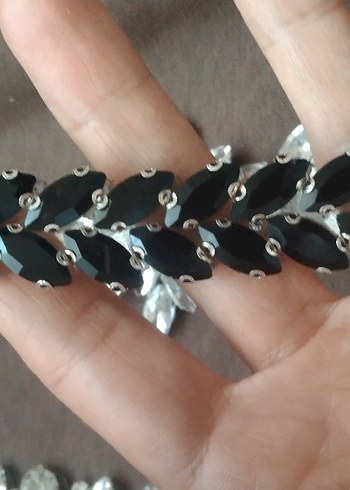 Boncuk İşlemeli Beyaz Vintage Düğün Aksesuarları tanesi 60 - Görsel 7