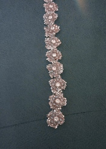 Boncuk İşlemeli Beyaz Vintage Düğün Aksesuarları tanesi 60 - Görsel 9