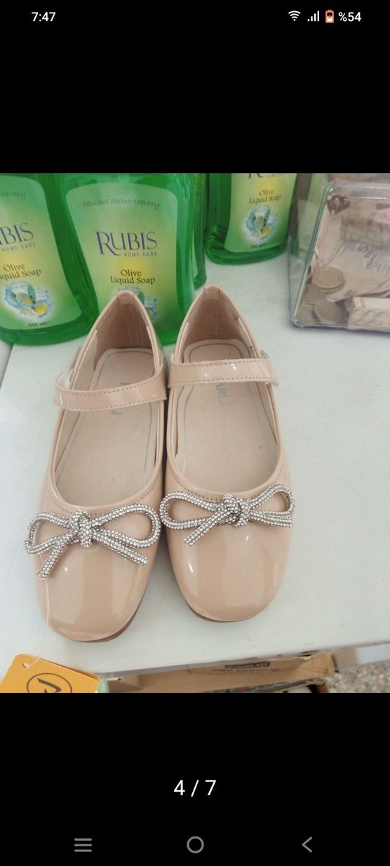 Beyaz Kız Çocuk Fiyonklu Babet Ayakkabı - Görsel 3