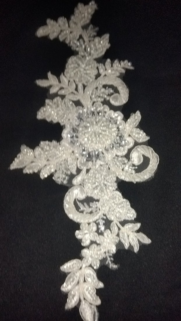 boncuklu dantel dikilebilir aplike2 Adet 170 - Görsel 2