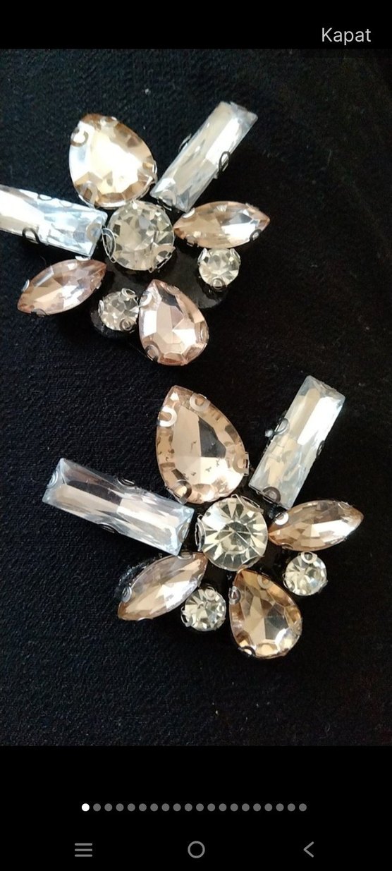 boncuklu dantel dikilebilir aplike2 Adet 170 - Görsel 4