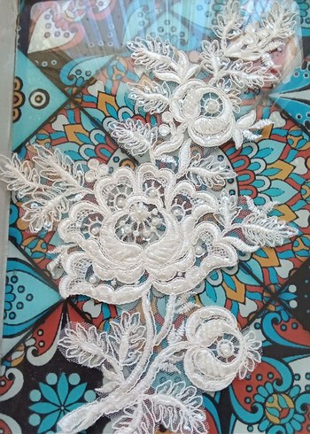 boncuklu beyaz aplike 2adet fiyat idir - Görsel 2