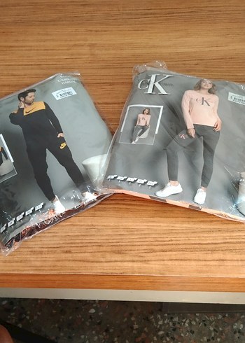 xl Beden gri Renk Calvin Klein Gri Uzun Kollu Kadın Pijama Takımı