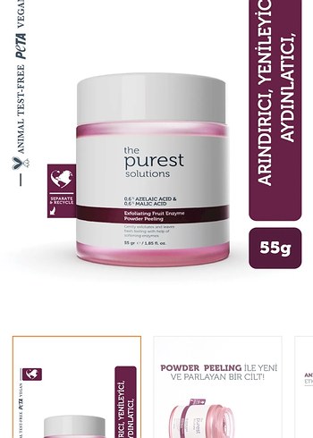 The Purest Solutions Meyveli Peeling 55g