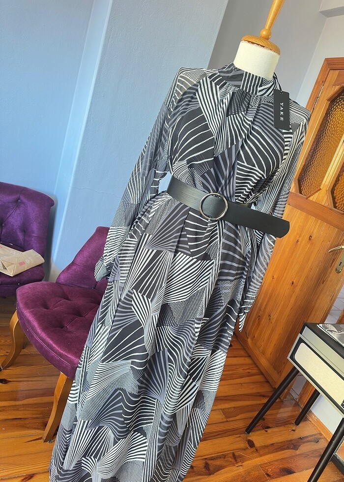 Şifon elbise - Görsel 2