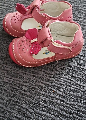 21 Beden pembe Renk Kız bebek ilkadım ayakkabısı az kullanılmış