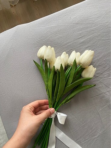 10 adet beyaz lale