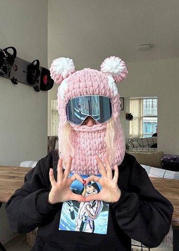 Mal baklava örgü kayak kaskı için Şapka - Görsel 2