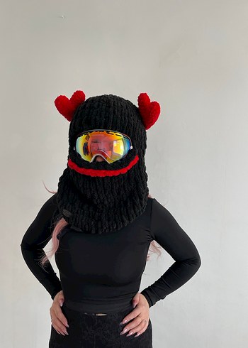 Malak lava örgü kayak kaskı için Şapka - Görsel 2