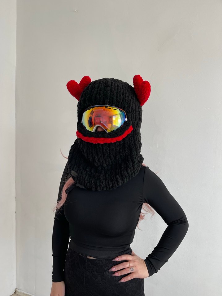 Malak lava örgü kayak kaskı için Şapka - Görsel 3