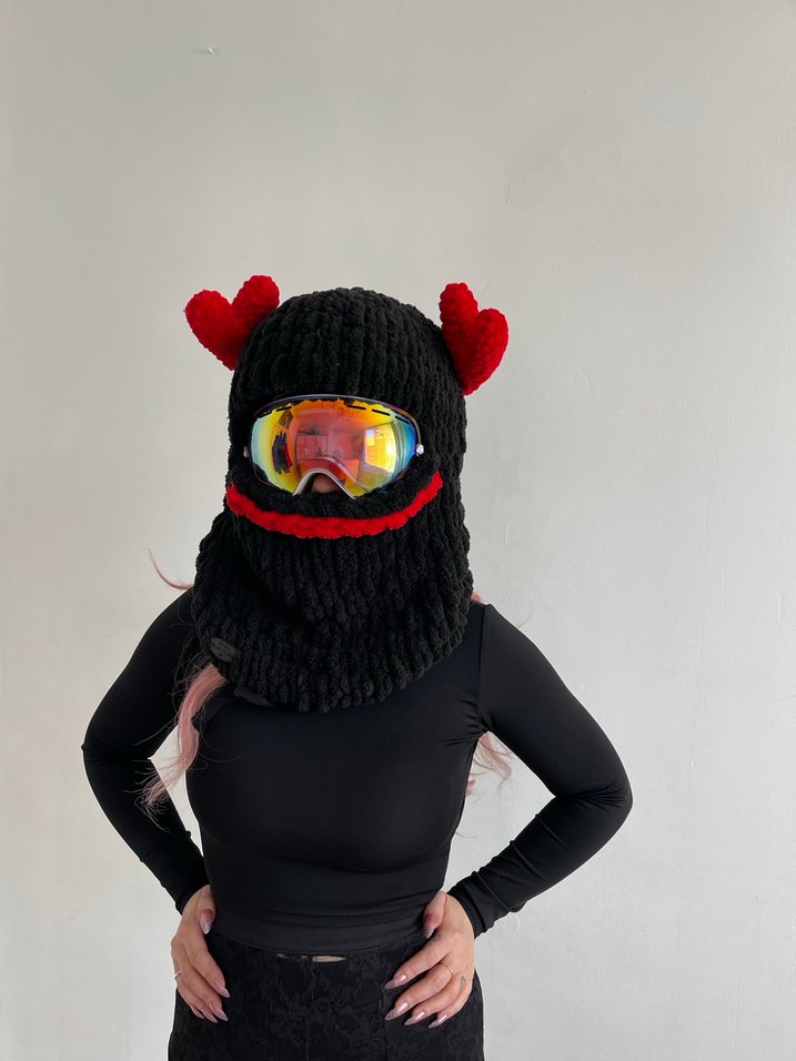 Malak lava örgü kayak kaskı için Şapka - Görsel 2