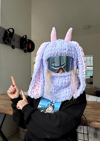 Malak lava örgü kayak kaskı için Şapka - Görsel 2