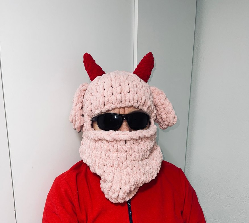 Pembe Örgü Kadın Bere Şapka - Görsel 2