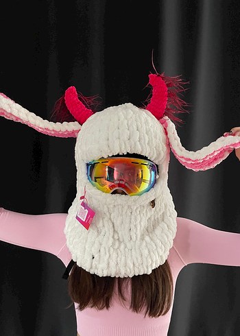 Balaklava örgü kayak kas kılıfı - Görsel 3