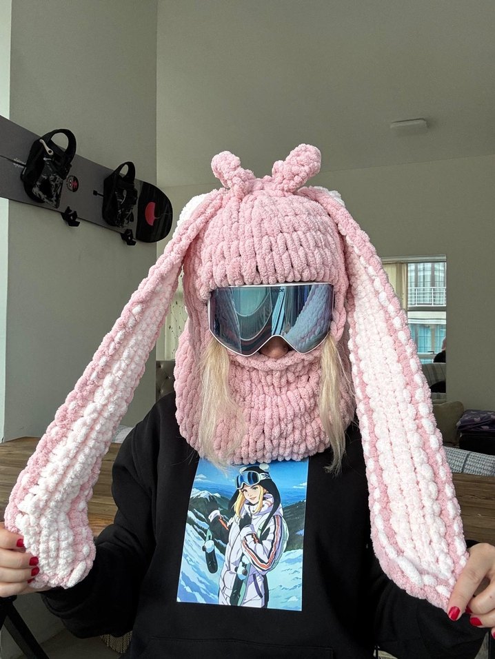 Mal baklava örgü kayak kask şapkası - Görsel 3