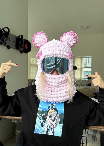 Balaklava örgü kayak kask için Şapka - Görsel 2