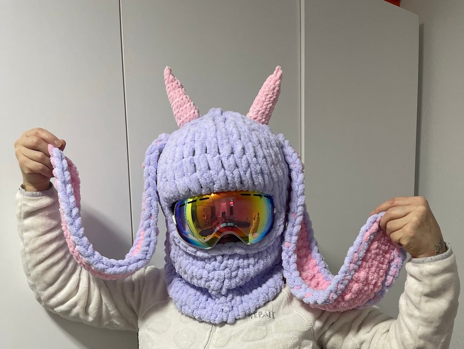 Balaklava kayak kask şapkası - Görsel 4