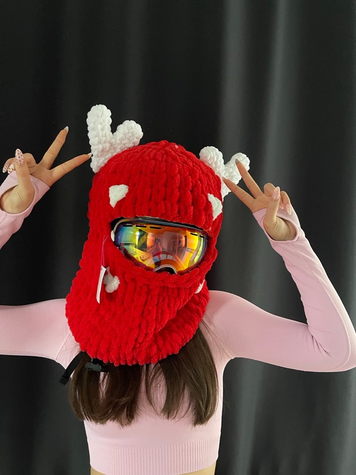 Balaklava kayak kask şapkası - Görsel 2