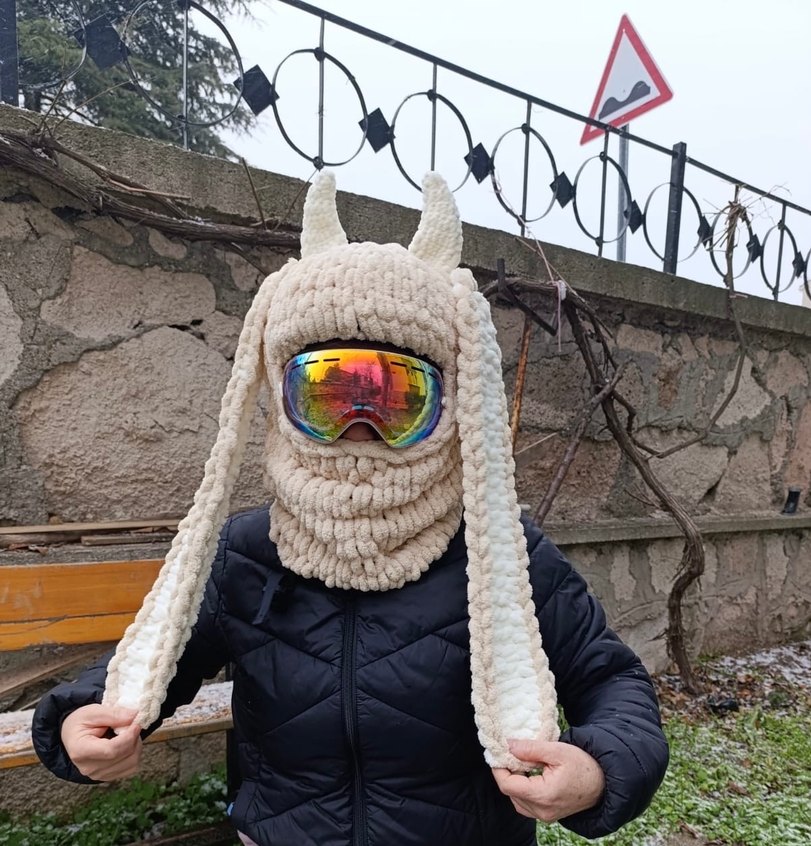 Balaklava kayak kask şapkası - Görsel 2