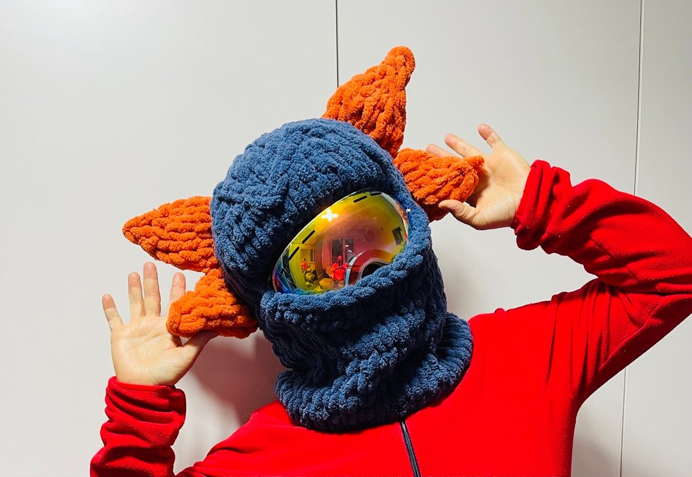 Parlak lava kayak kask şapkası - Görsel 2